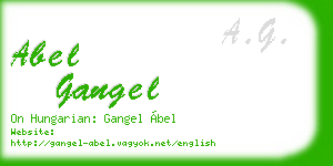 abel gangel business card