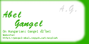 abel gangel business card